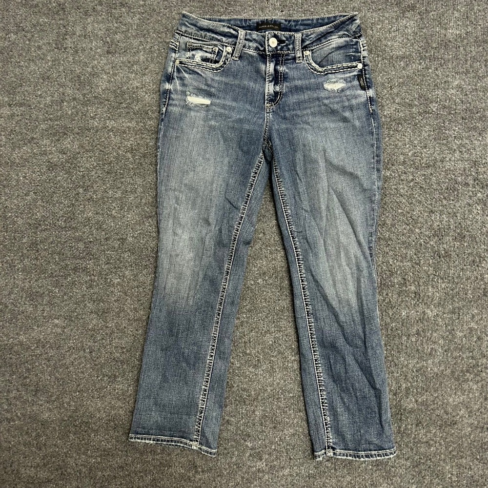 Silver Jeans Co. Capri Womens Size 28 Blue Suki Mid Rise Stretch Denim 92177